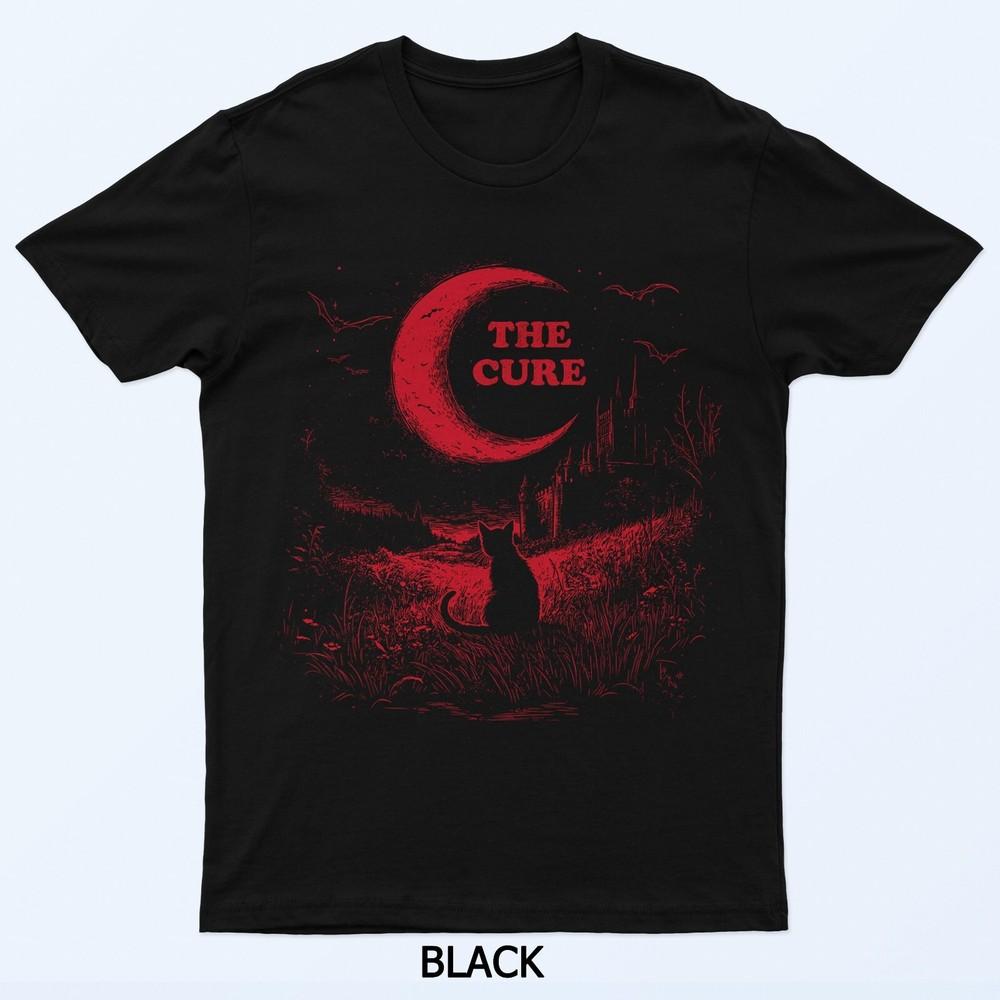 The Cure Vintage Cat Moon Funny The Cure Cat Lover Women Men T-Shirt
