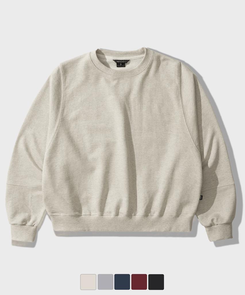 WV PROJECT Round Balloon Crop Sweatshirt Oatmeal Ismt7874