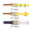 COB Mini Led Light Strip Wire Connectors 2 3 4 Pin Connection Solderless FCOB RGB CCT 5 8 10mm LED Strip To Strip Wire Connector