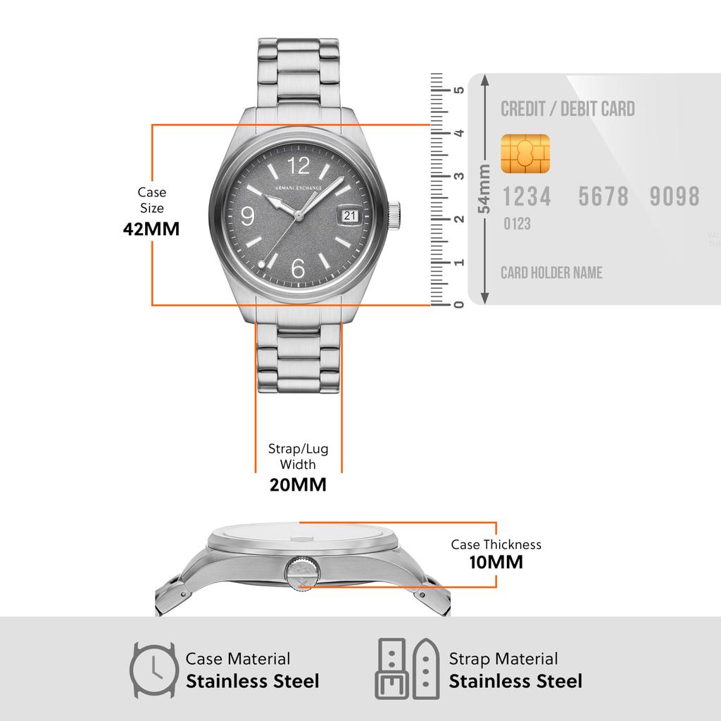 Armani Exchange AX1420 Silber Uhr AX Herren