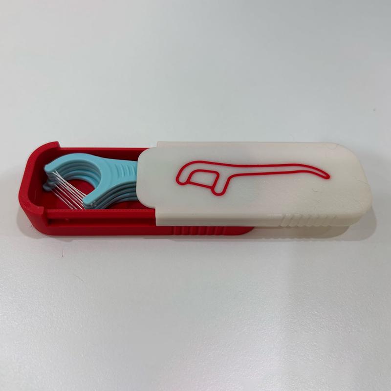 Portable Dental Floss Box Mini Toothpick Floss Organizer Mini Sliding Storage Boxs For Small Items Home Office Travel Organisers