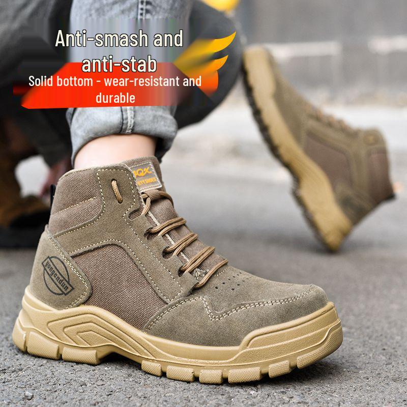 

Мужские легкие строительные защитные ботинки со стальным подноском (Ударопрочный, Устойчивый к проколам, Дышащий, Износостойкий, Мягкая подошва) Solid Bottom (All Season) ~36