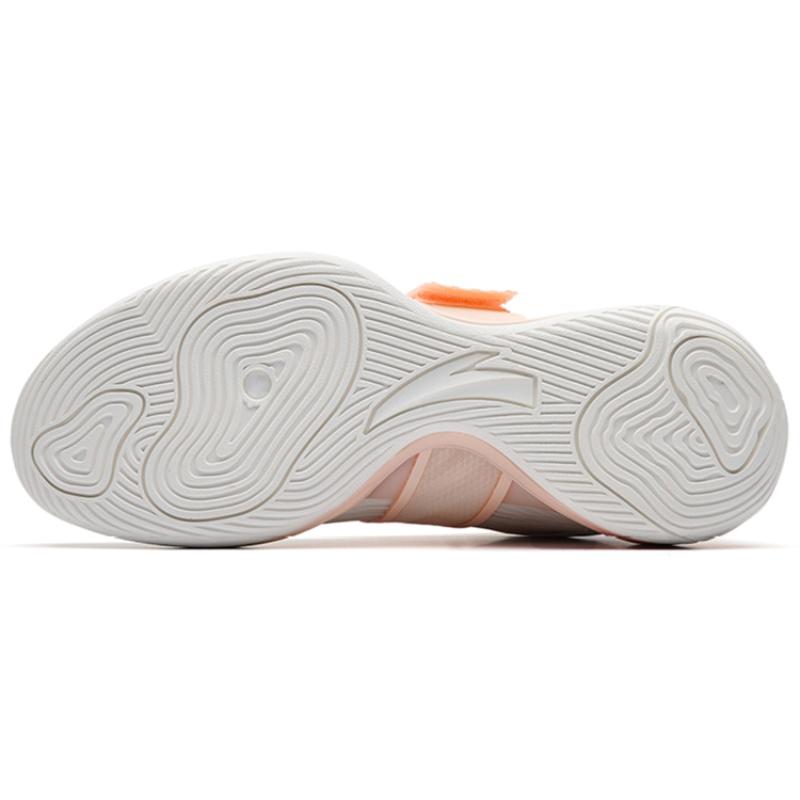 Anta Water Flower 4 Slip-Resistant Cushioning Wear-Resistant Low-Top Basketball Shoes White Pink Sneakers 112231109-4