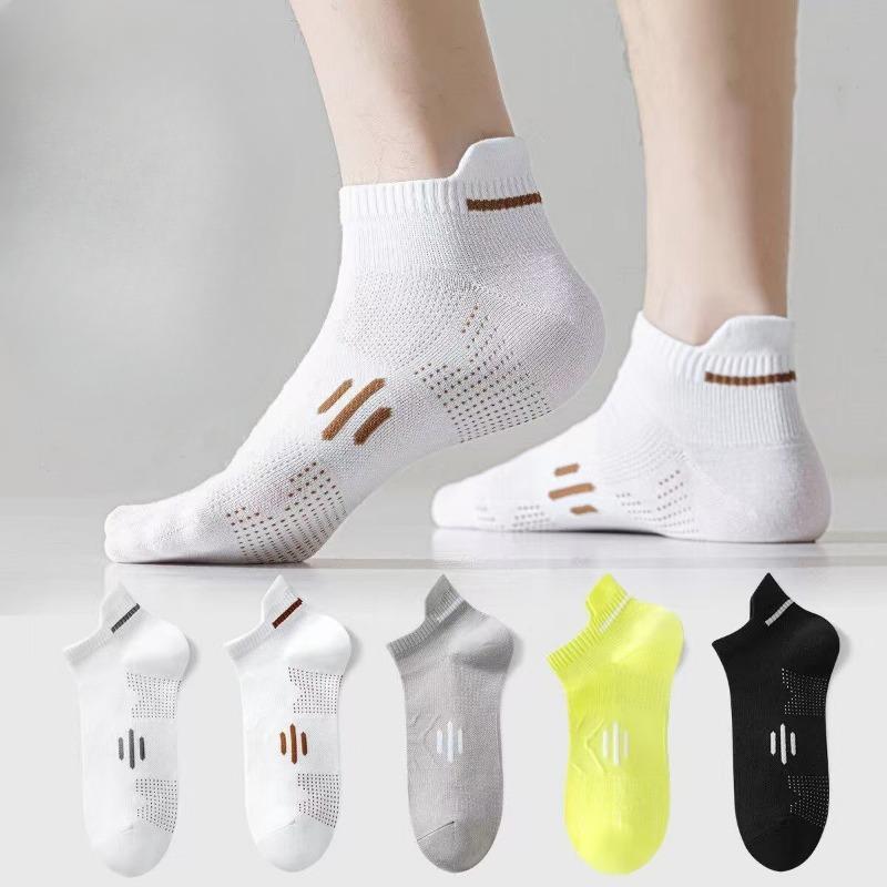 Men's and Women's Sports Anti-odor Socks, Sweat-absorbing and Moisture-absorbing Super Breathable Mesh Ear-lifting Short Socks, Summer Thin Style