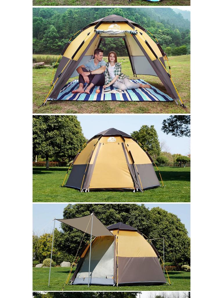 Portable Automatic Fast-Opening Rainproof Tent for 2-4 People - Ideal for Outdoor Camping, Wilderness, & Beach