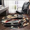 Chevrolet Corvette Print Round Rug, Washable Floor Carpet, For Entryway Dorm Laundry Room Office Study, Home Decor Birthday Christmas Gift