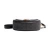 Coach Georgie 21 Carriage Buckle Presbyopic Color Matching Coated Canvas and Leather Crossbody Bag Small Size Women's Dark Brown Black