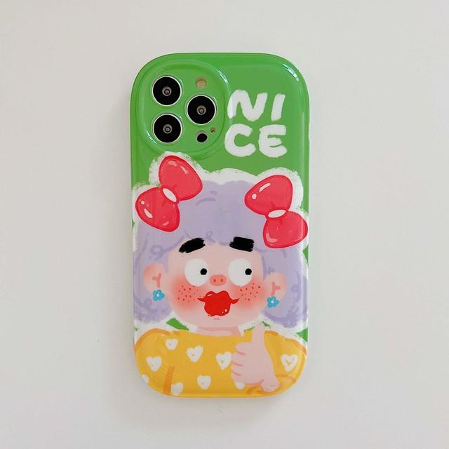 

Мягкий противоударный силиконовый чехол для телефона Doodle Nice Girl Love Flower для Iphone 12 13 11 Pro Max Promax, милая задняя крышка с рисунком Ins For iphone 13promax