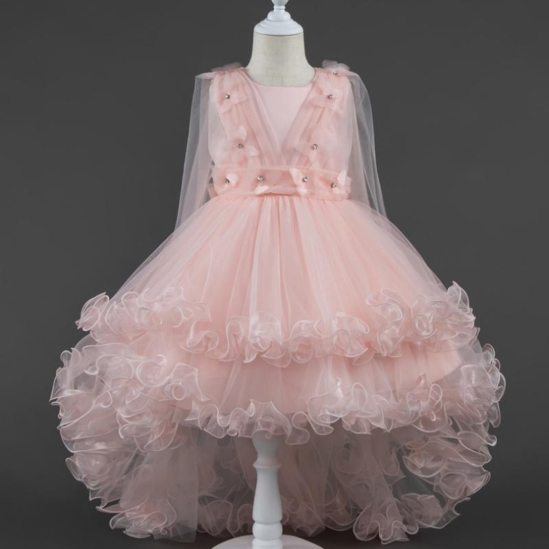 

Платья для девочек Charm Butterfly High Low Flower Birthday Party Formal Pageant Holiday Christmas Girls Dress Vestidos Para 120 детские розовый