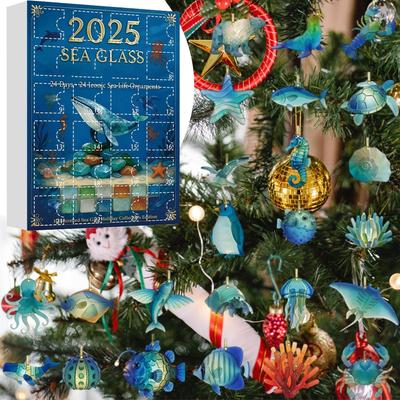 Christmas Calendar Advent 2025 2D Acrylic Ornament 24 Days Countdown Calendar To Christmas Toys for Learning Development Family
