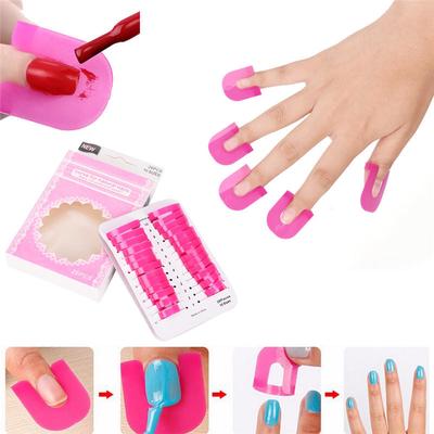 Zestaw 26 sztuk Manicure Finger Nail Art Design Tips Cover Polish Shield Protector Tool Set