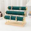 Gold Velvet Jewelry & Watch Display Stand for Bracelets and Hair Ties