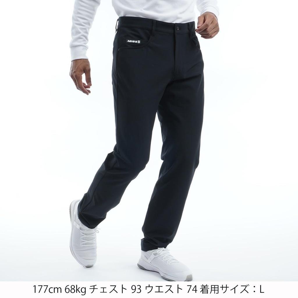 Admiral Golf ADMA274 Men's Basic Straight Pants, Black, Size LL