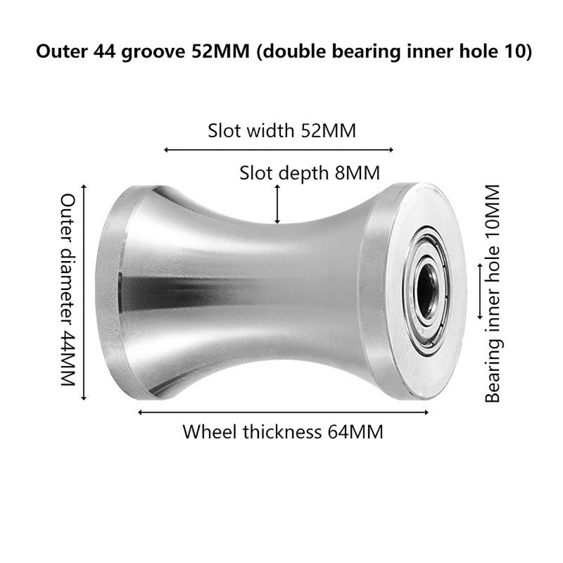 304  U Groove Bearing Wheel Smooth Pulley Roller for Cable Guide Track Sliding Door Wardrobe
