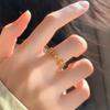 Hollow Flower Opening Ring Simple Daily Versatile Index Finger Ring Light Luxury Ring