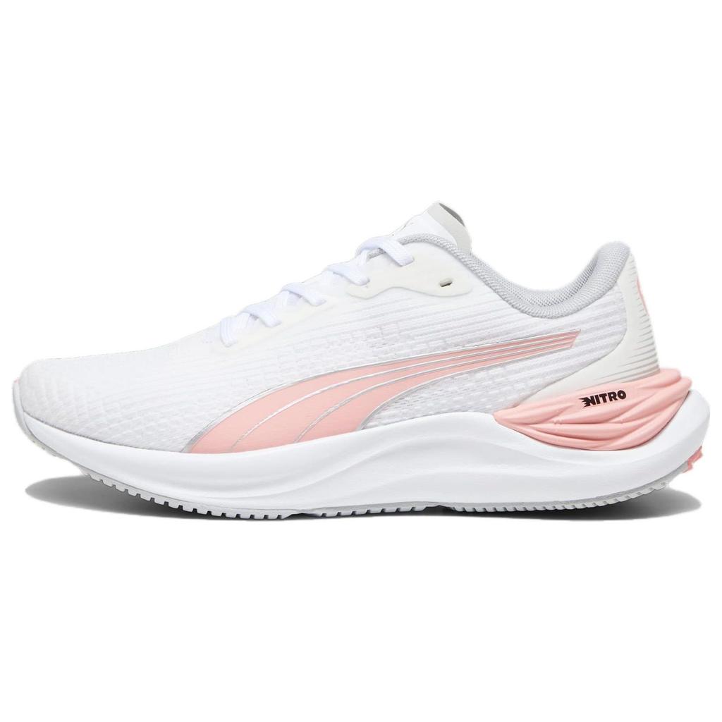 Puma Electrify Nitro 3 Comfortable Mesh Breathable Low-Top Running Shoes Women sneaker White Pink 378456-02