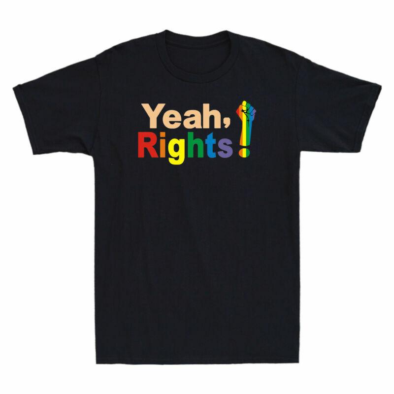 LGBT Short Unisexs TShirt Funny Rights Cotton Yeah Gift Sleeve