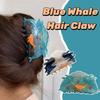Hairpin Ocean Fish Hair Grab Shark Clip Acetic Acid Shark Clip Blue Whale Hair Claw  Streetwear