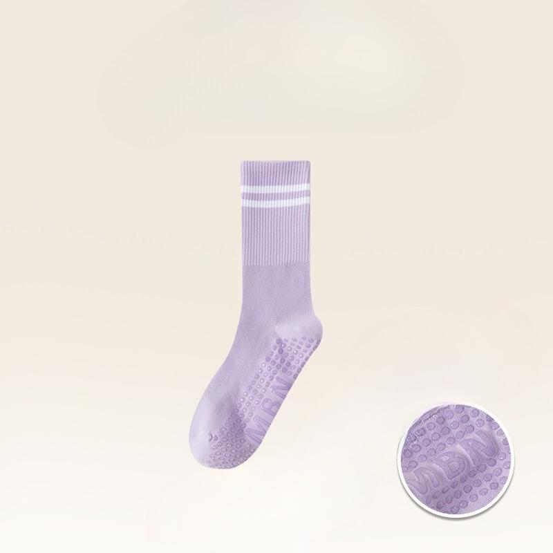 

Женские гольфы до середины икры, Влагоотводящие и дезодорирующие носки для йоги, Носки для пилатеса, Профессиональный спорт, Носки для бега и фитнеса 1 pair светло-фиолетовый
