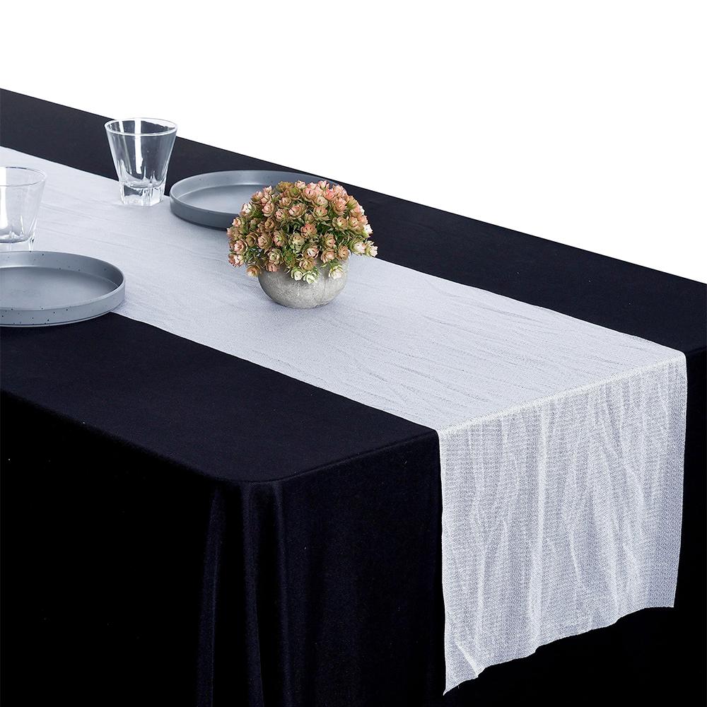 Effulge Chiffon Table Runner Romantic Sheer Table Runners for Wedding Party Bridal Baby Shower Birthday Holiday Decorations