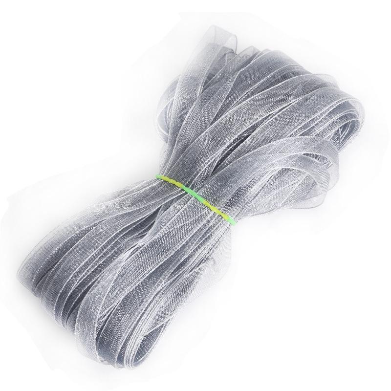 6mm Transparentes Chiffon-Satinband für DIY-Bastelarbeiten: Ohrringe, Haarschmuck, Hutstricken - 18m/Packung