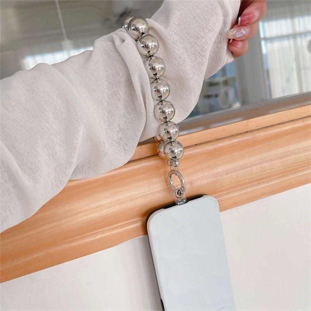 Luksuriøs Elektroplettert Perlekjede til Telefon Kvinner Mote Telefon Lanyard Telefonstropp Vesketilbehør