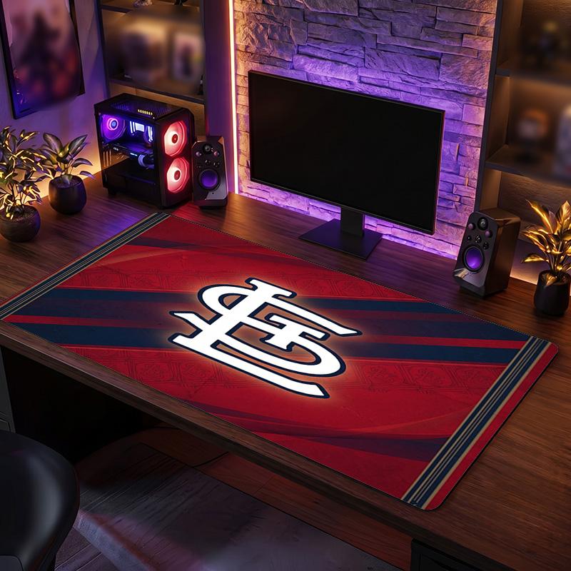 St. Louis Cardinals Pattern Mousepad Anti?Slip Rubber Desk Pad For Gaming Working Desktop Decoration