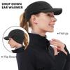 Reflektierende Polarfleece Mütze Thermischer Ohrwärmer Laufmütze Radmütze Winddichte Golf Sportkappe Winter