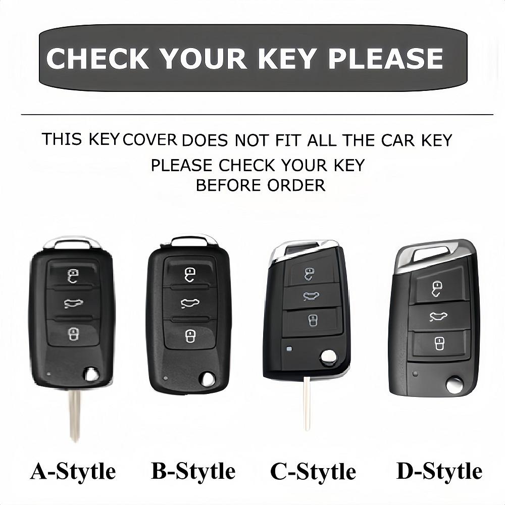 Étui en cuir pour clé de voiture à distance, porte-clés, housse pour VW Volkswagen Passat CC Golf Santana Bora Polo LAVIDA Tayron Tharu Tiguan