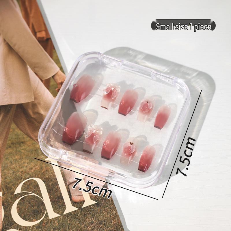 

Прозрачная коробка для хранения нейл-арта и украшений с откидной крышкой