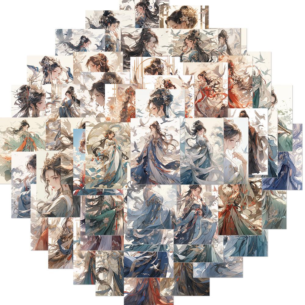 

50 Мультфильмов, Персонажи в Древнем Стиле, Граффити-Наклейки, Персонализированный Декоративный Набор для Ноутбука, Чемодана, Гитары, Сделай Сам, Водонепроницаемый