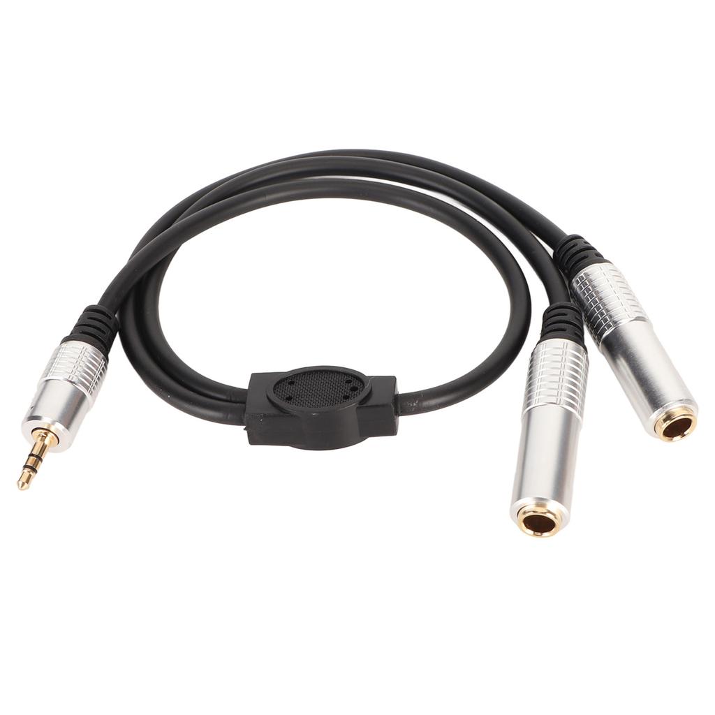 3.5mm to Dual 6.35mm Cable Male to Dual Female Plug and Play Y Splitter Cord for Microphone Speaker