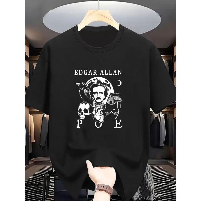 European sizes Men'S Casual Stylish Short-Sleeve Slightly Stretchy Ribbed Round-Neck Comfortable Breathable T-Shirt