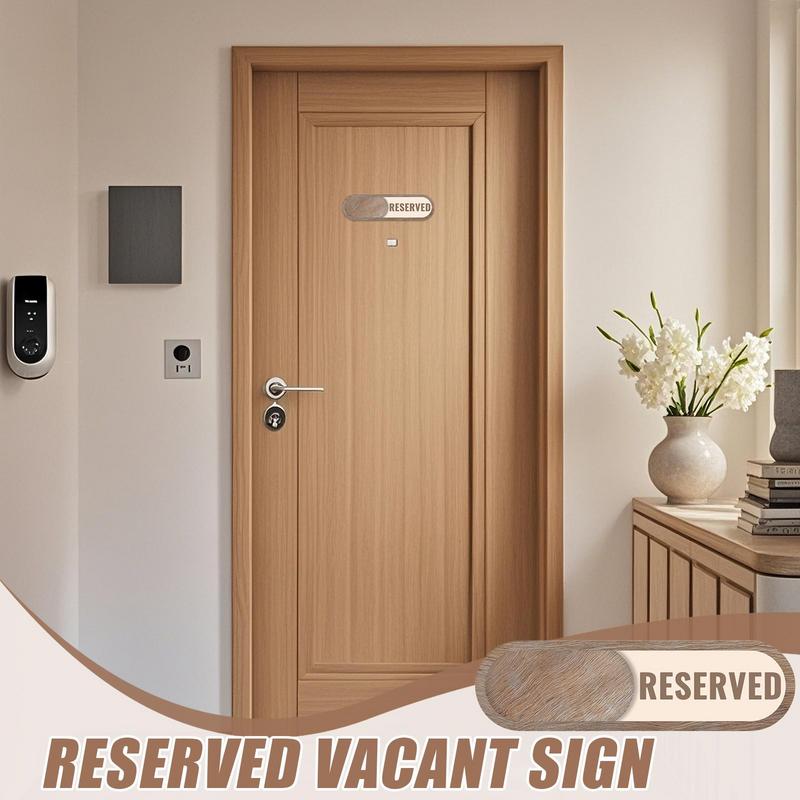 

Vacant Bathroom Sign Sliding Privacy Door Vacant Occupied Sign Changeable Private Indicator Wooden Decoration For Lactation Room China Mainland
