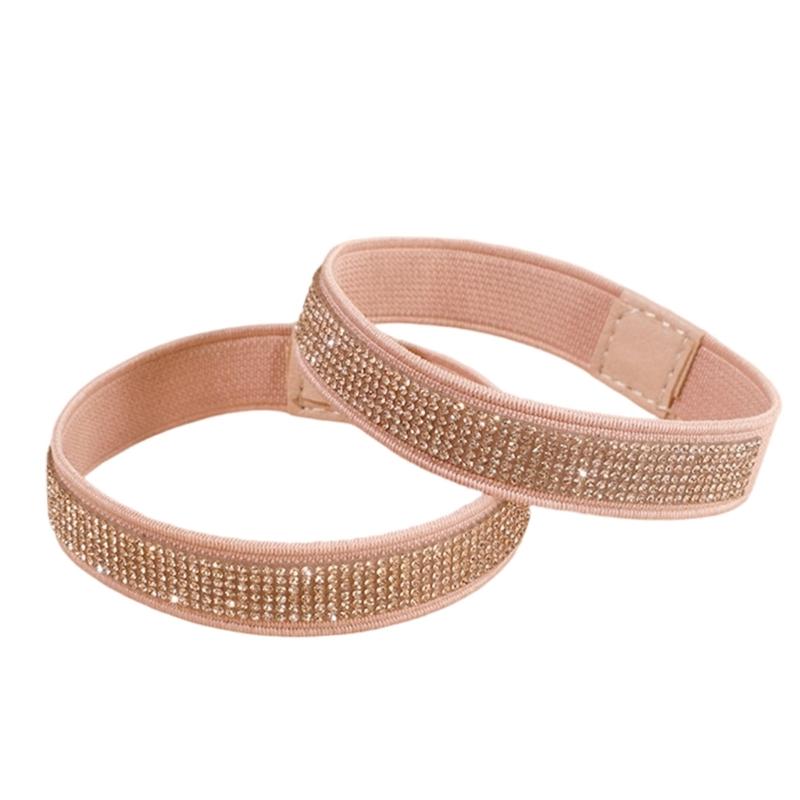 Funkelnde Strasssteine Elastisches Band Anti-Rutsch High Heel Schuh Haltebänder für Tägliches Tragen Damen Schuhzubehör