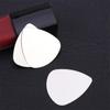 10PCS 0.3mm Stainless Steel Guitar Picks Triangle Gestures Metal Guitar Plectrum Adhesive Mediator Finger Shrapnel