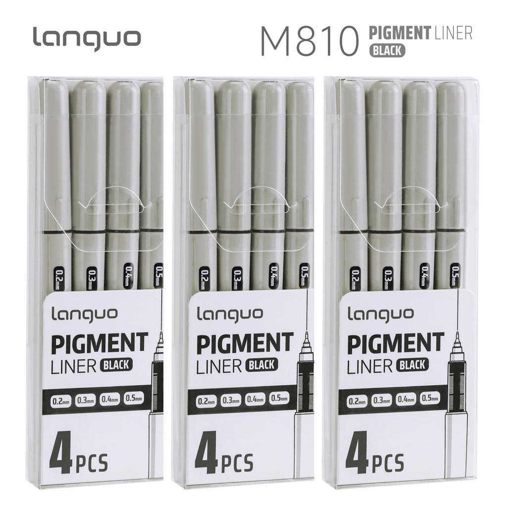 LANGUO 0,2/0,5 mm Strichstärke Pigment Liner Gel-Stifte Wischfest Wasserfest Fineliner Stifte Schreibwaren Schul- und Bürobedarf