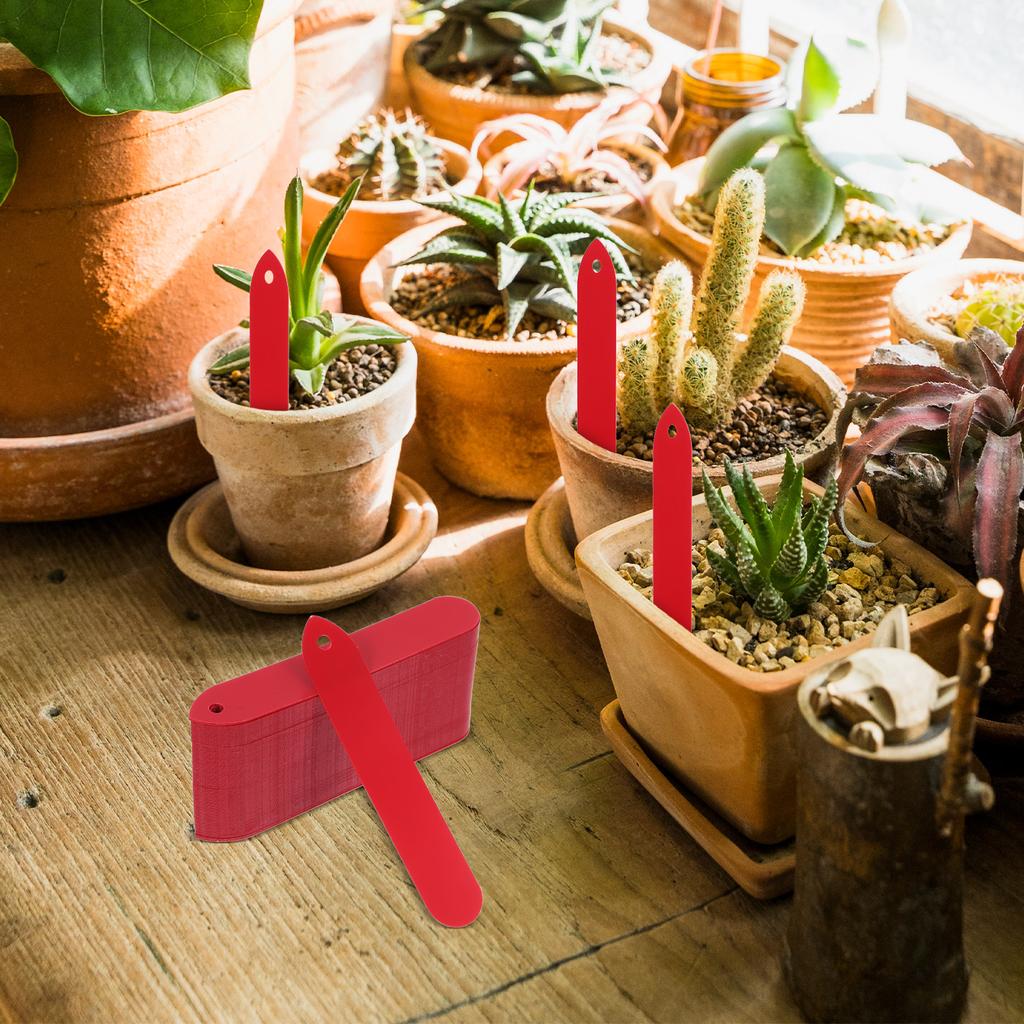 100Pcs Perforated Plant Labels Reusable Hanging Garden Markers Weatherproof Writable Plastic Tags for Flower Pot Herb Lawn Sign
