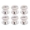 100 Sets Rivet and Screw Stainless Steel M2.5 Flat Round Head Rivet Fastener Set for Leather Crafts Clothing Decoration