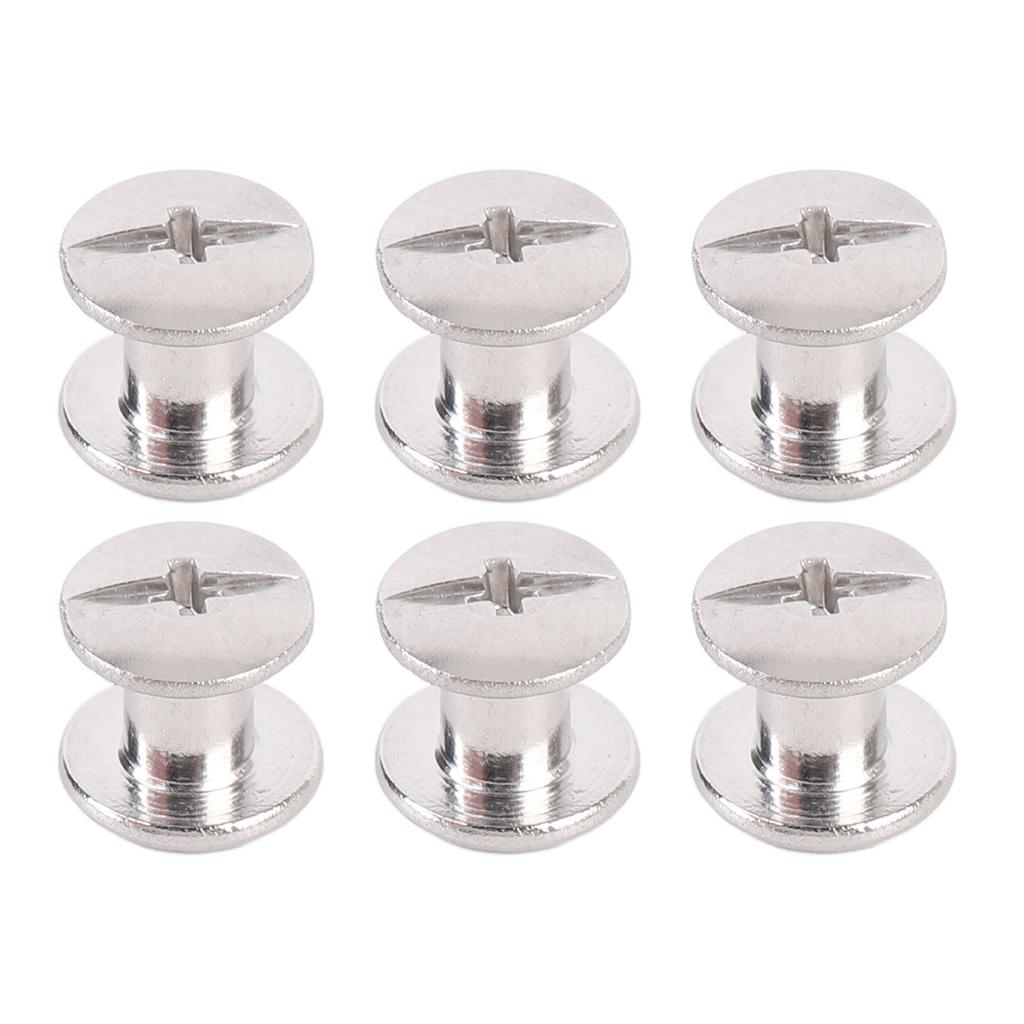 100 Sets Rivet and Screw Stainless Steel M2.5 Flat Round Head Rivet Fastener Set for Leather Crafts Clothing Decoration