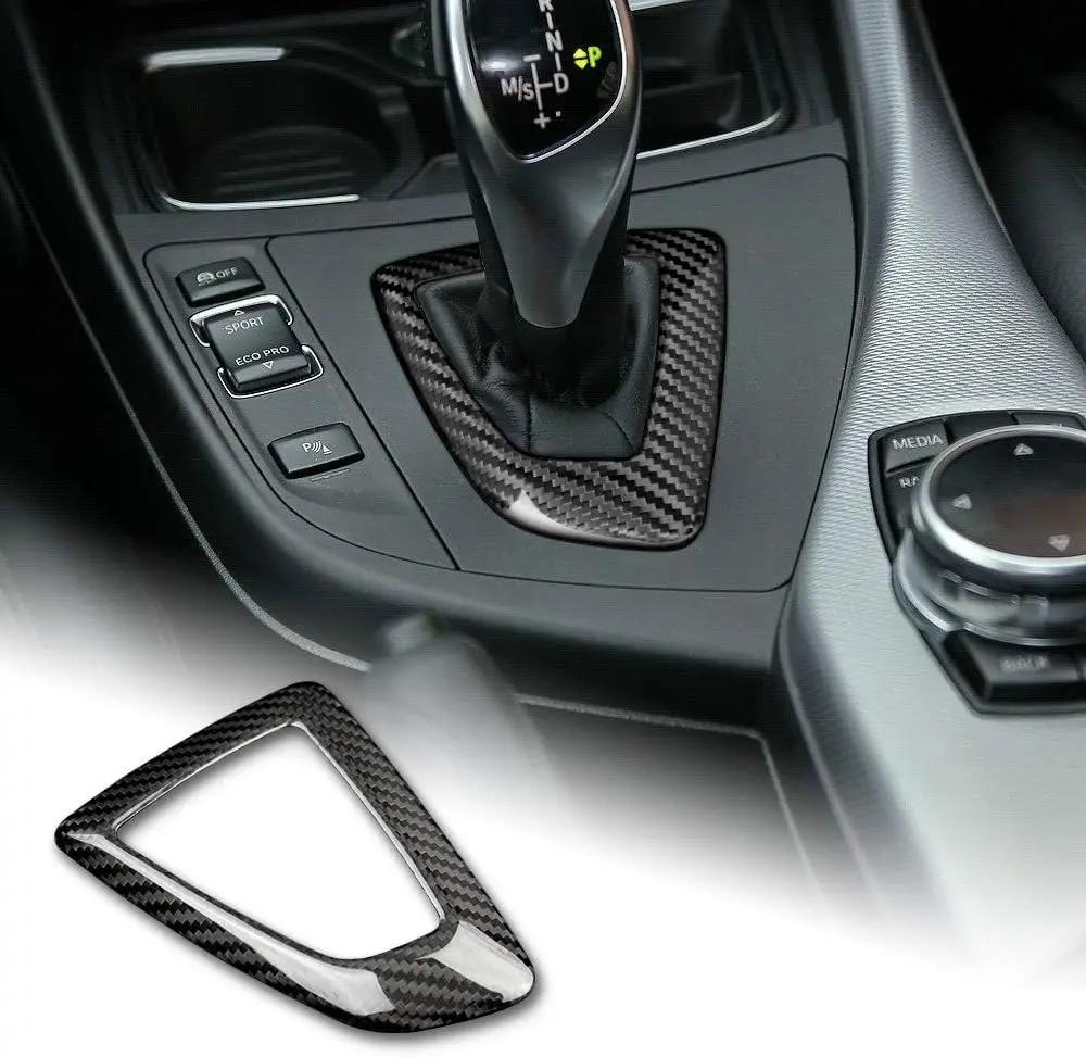 Carbon Fiber Gear Shift Knob Panel Frame Cover Trim for BMW F20 F21 F22 F23 F30 F34 F35 F32 F33