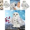 Adorable Wizard Snowy Owl Plush Toy Soft Stuffed Doll For Kids Christmas Gift