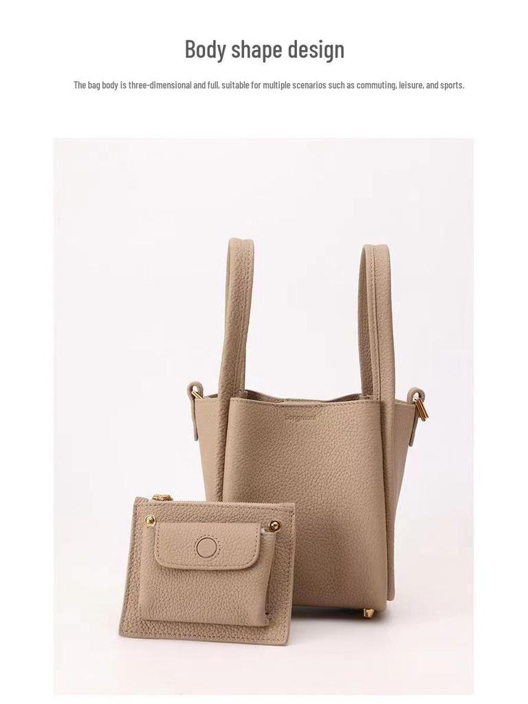 In Stock: Songmont Medium Pine Basket Handbag, Large Capacity Crossbody Bucket Bag