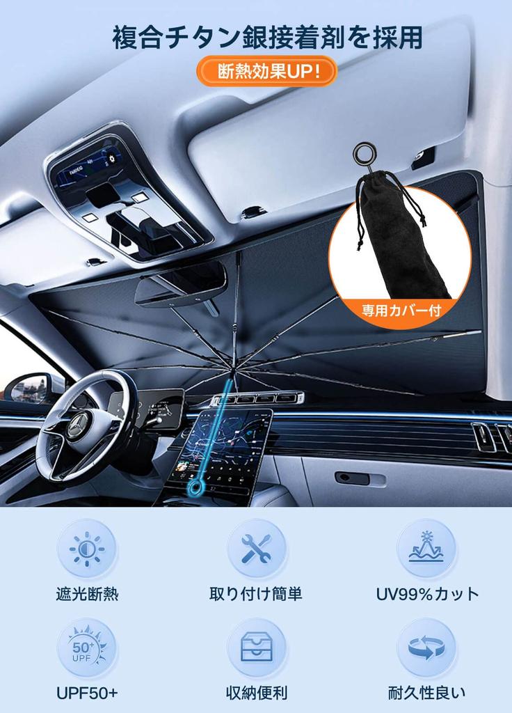 RUSEPIN Car a Unique and Innovative Model for Summer UV No Center Rearview Mirror Notch Easy Convenient Car Parasol for Car Privacy Heat Japanese