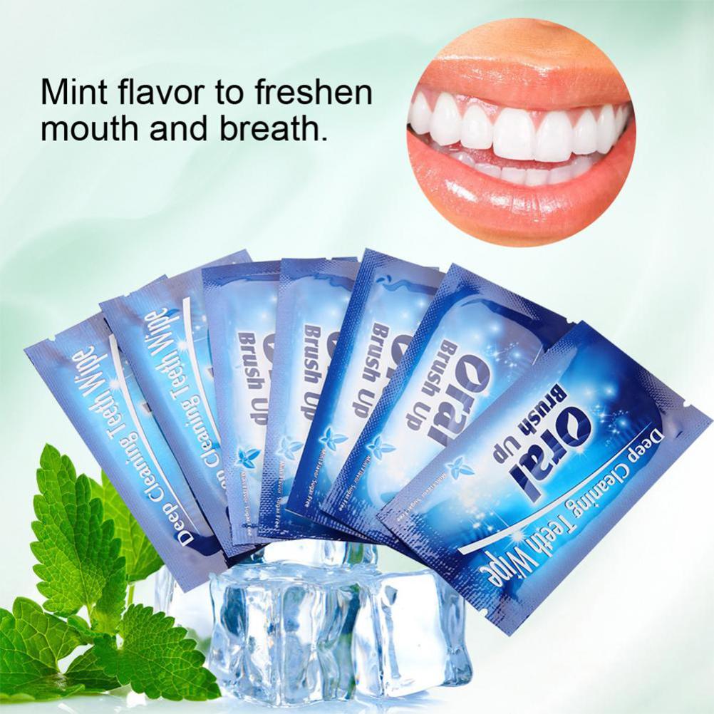 50 pz Salviette Monouso Spazzolino Orale Dito Per Pulizia Profonda Salviette Dentali Cura Orale