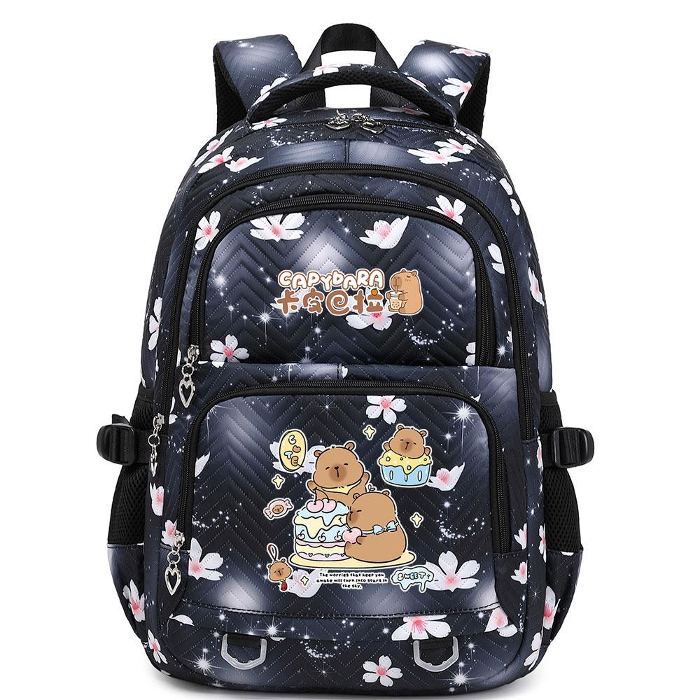 Cute Capybara Student Waterproof Backpack Girls Kids Back To School Book Bags Teenagers Schoolbags Women Travel Bagpack Mochila