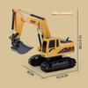 Remote Control Alloy Excavator Toy, 2.4G 6-Channel Controller, 4WD Crawler Construction Vehicle, Kids Boys Toy Truck