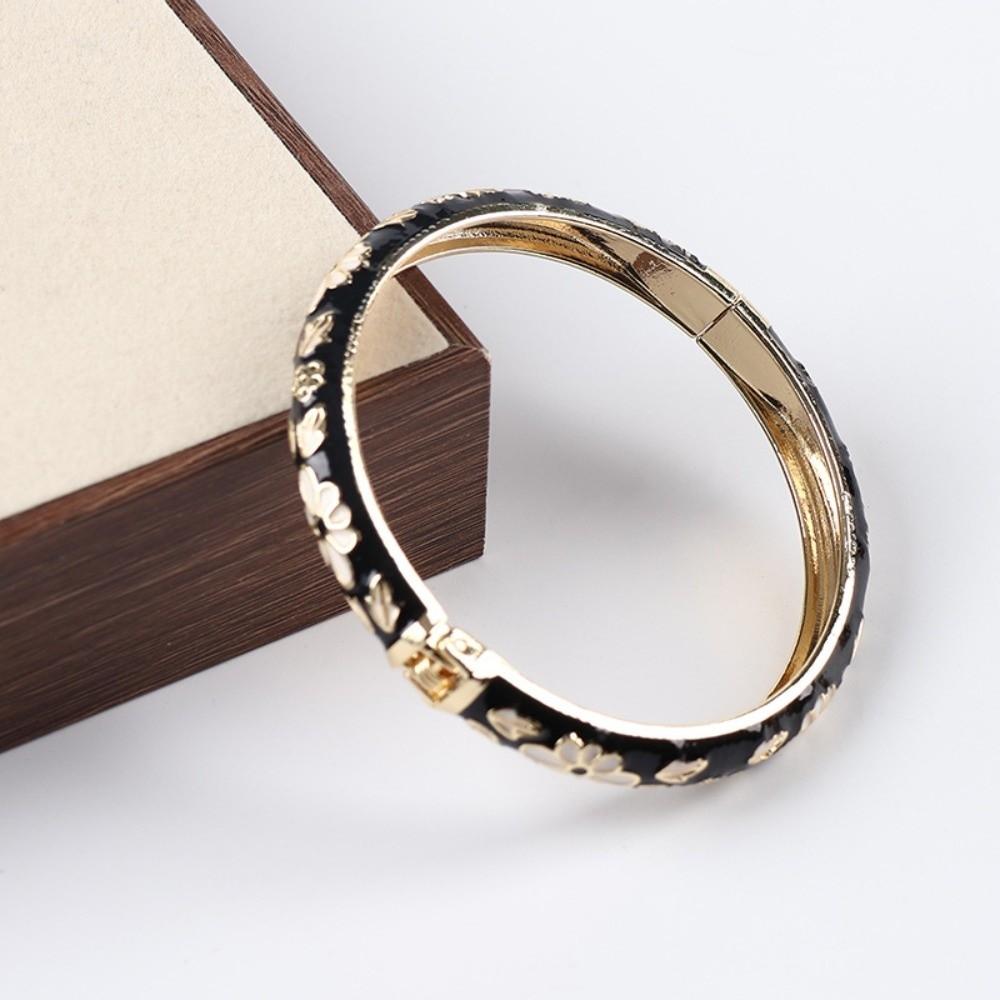 Enamel Vintage Cloisonne Bangle Colorful Women's Hand Bracelet Fashion Flower Bangle  Girls