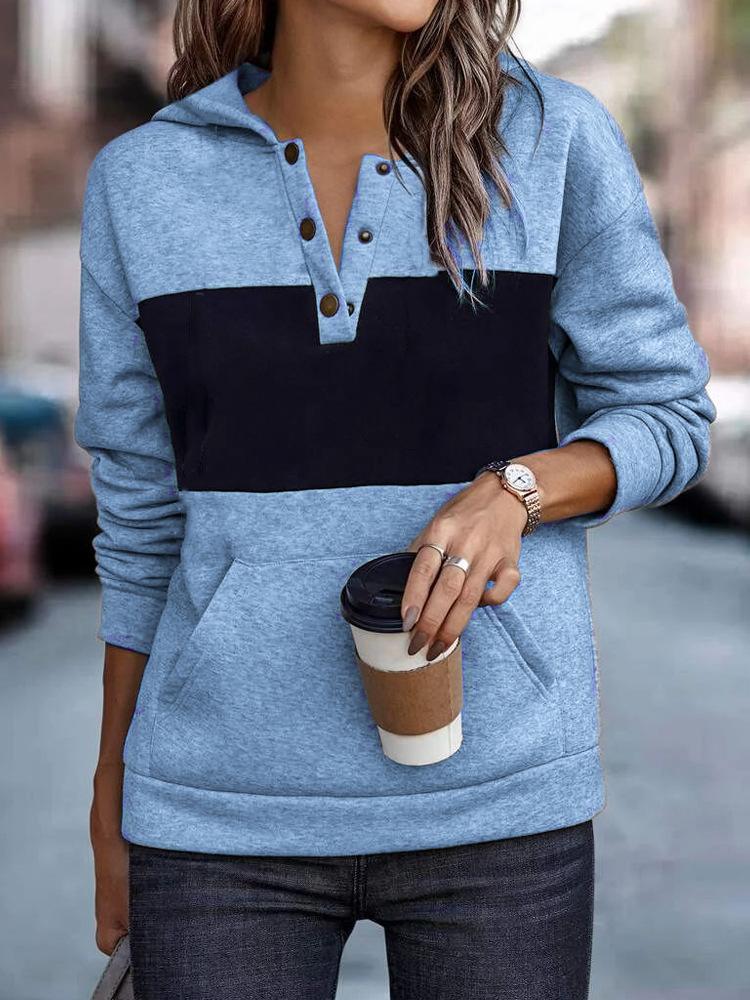 2025 New Women's Casual Hooded Long-sleeved Pullover Regular Multi-color Sweatshirt