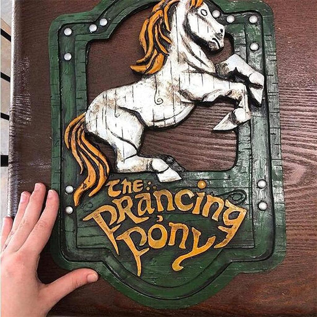 Lord of The Rings The Prancing Pony and The Green Dragon Pub Signs Set, Funny bar Signs, Pub Bar Home Decorative Wall Sign and Plaques for Front Door